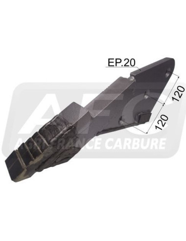 Pointe carbure renforcée et son support