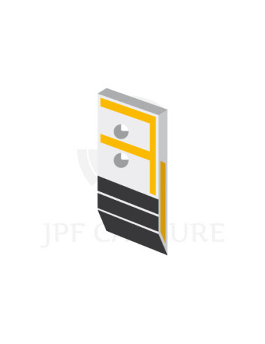 Pointe plate droite avec plaquettes carbure, rechargement et plaquettes arrière pour soc de charrue.