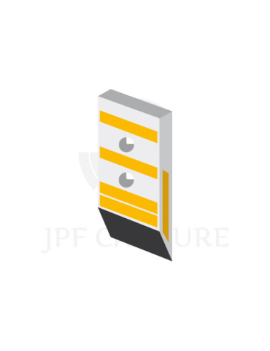 Pointe plate droite avec plaquettes carbure et rechargement pour soc de charrue.