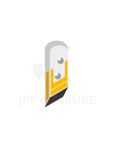Pointe gauche avec plaquettes carbure et rechargement pour soc de charrue.