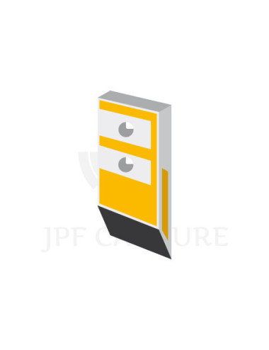 Pointe plate décalée droite avec plaquettes carbure et rechargement pour soc de charrue.