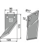 Dent rotative, modèle gauche