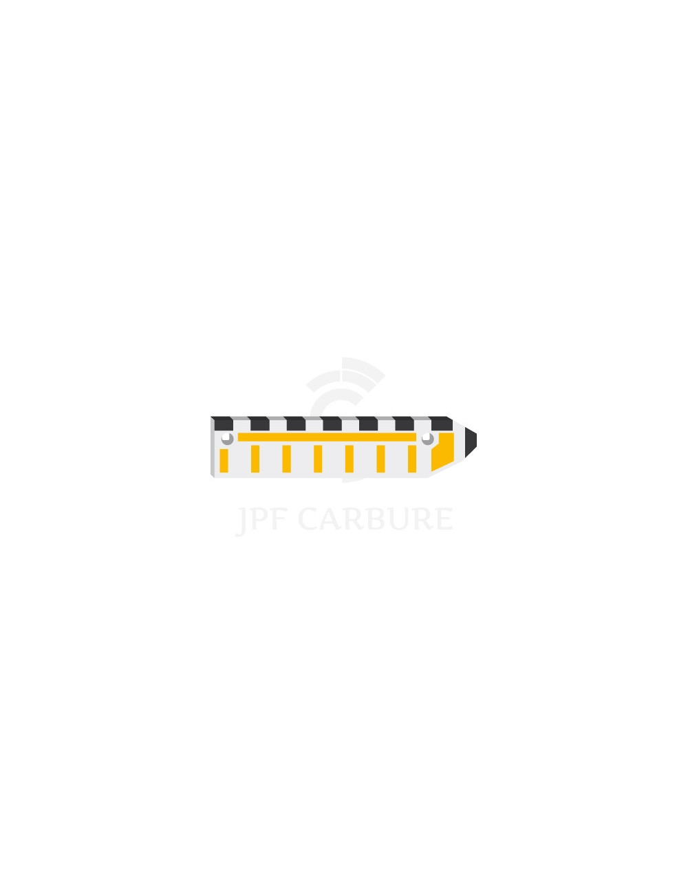 Contre-sep droite avec plaquettes carbure équerres et rechargement.