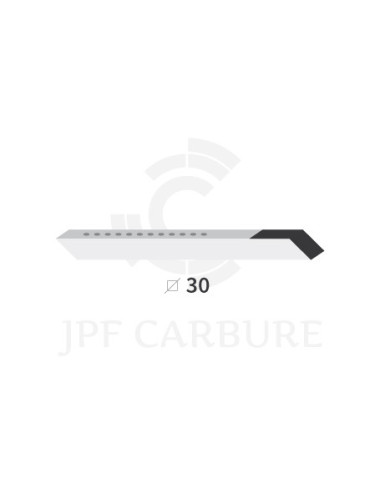Carrelet 30 x 30 avec plaquettes carbure pour soc de charrue.