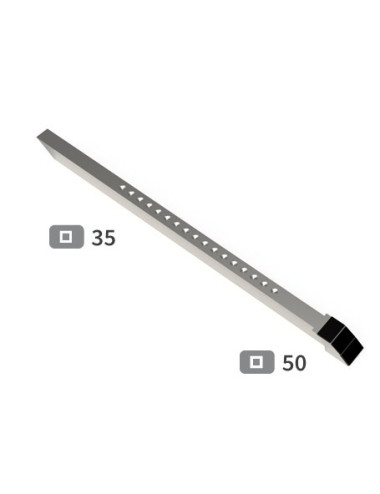 Carrelet 35 x 35 - 50 x 50 avec plaquettes carbure et plaquettes arrière pour soc de charrue.
