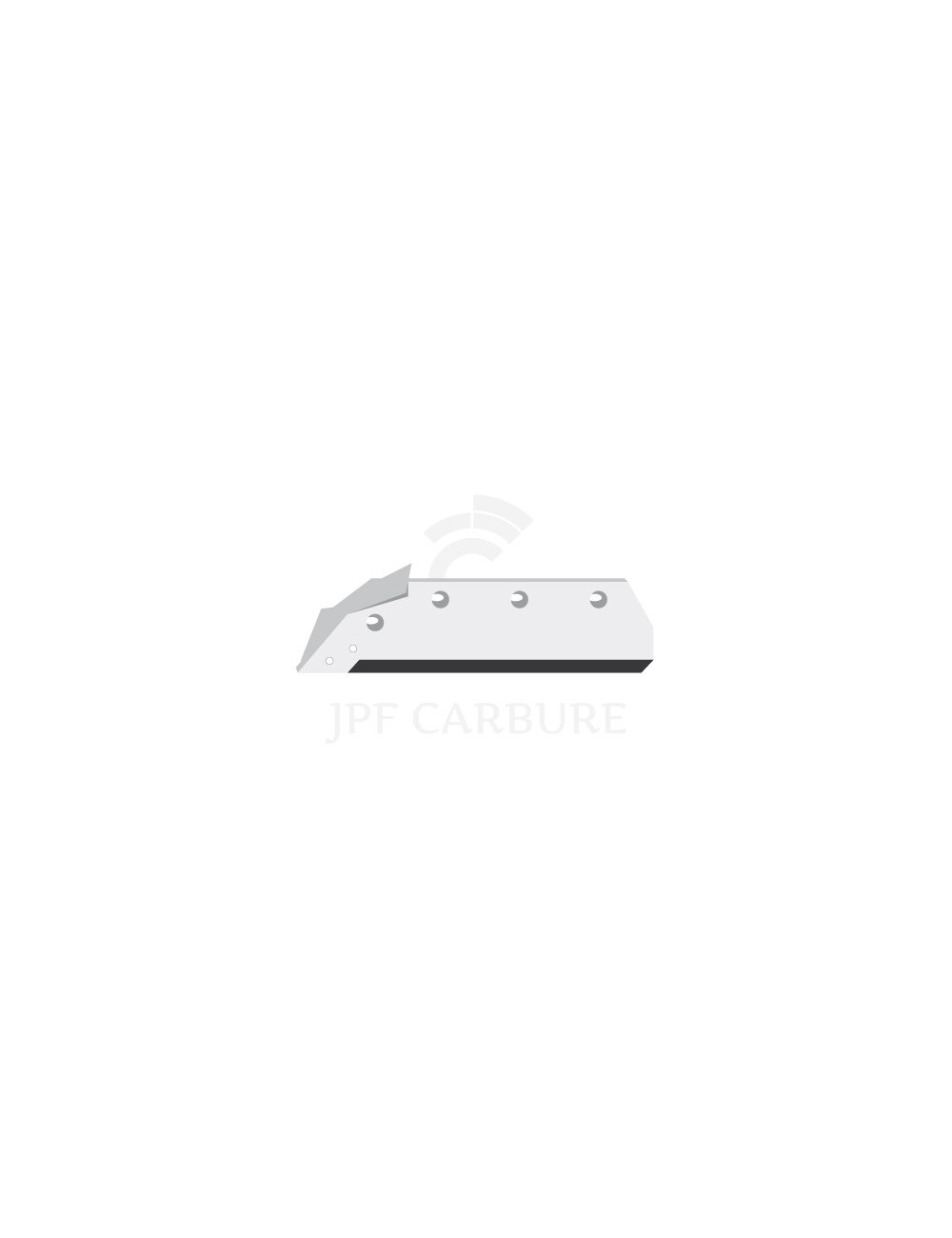 Soc carbure gauche à pointe boulonnée 16" avec aileron, HB6.