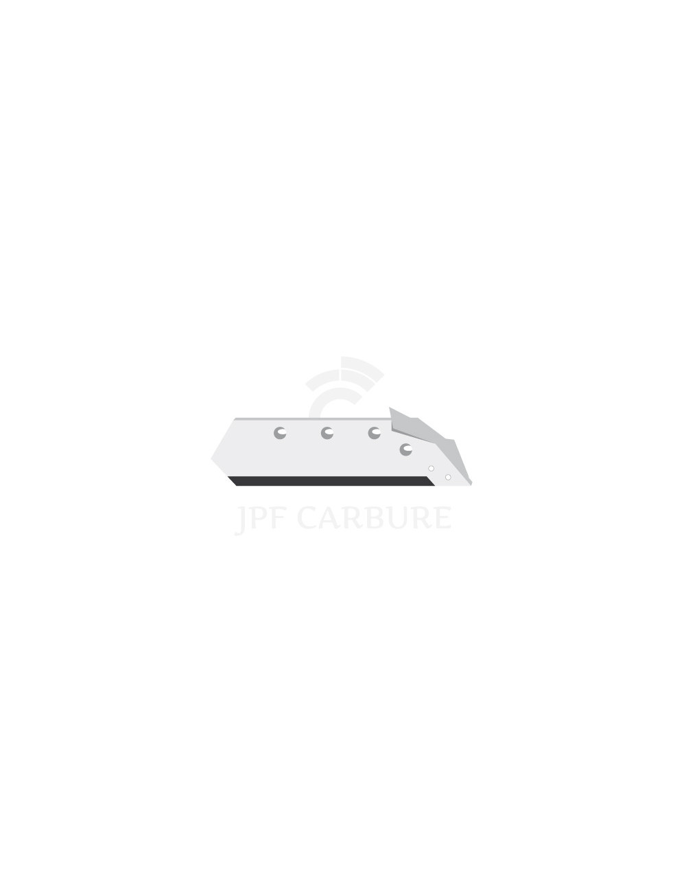 Soc carbure droite à pointe boulonnée 16" avec aileron.