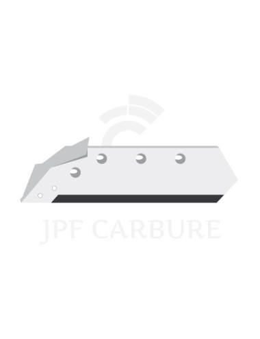 Soc carbure gauche à pointe boulonnée 16" avec aileron.