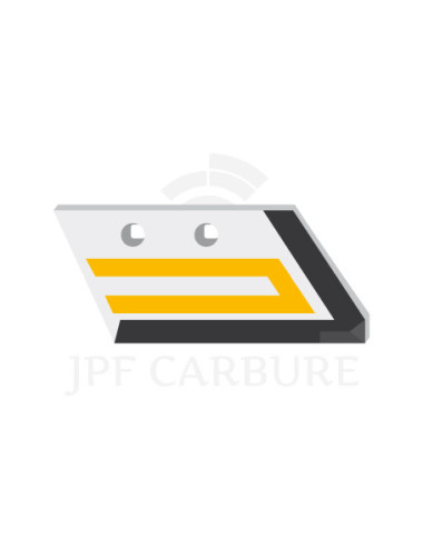 Soc de rasette droite avec plaquettes carbure, rechargement et plaquettes arrière.