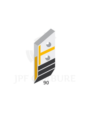 Pointe gauche avec plaquettes carbure, rechargement et plaquettes arrière pour soc de charrue.