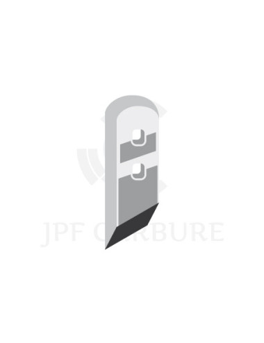 Pointe gauche avec plaquettes carbure et renfort acier pour soc de charrue.