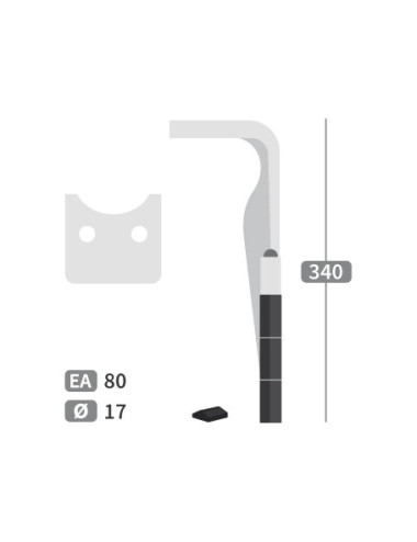 Dent de herse rotative droite 3 plaquettes carbure pour KE 21.