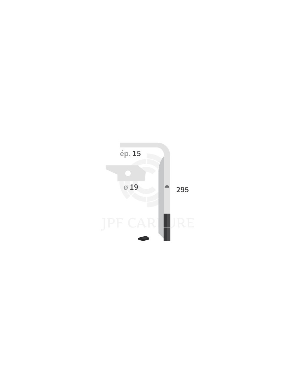 Dent de herse rotative droite 2 plaquettes carbure, fixation rapide KE 302.