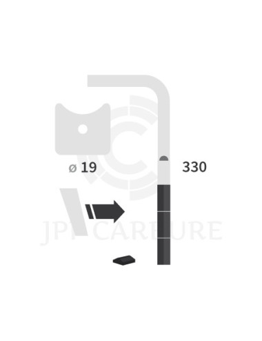 Dent de herse rotative droite 3 plaquettes carbure, fixation rapide Cultimix.