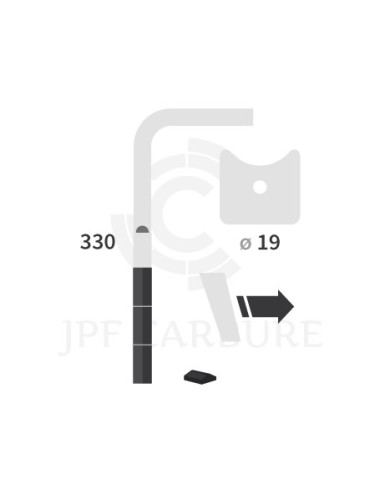 Dent de herse rotative gauche 3 plaquettes carbure, fixation rapide Cultimix.