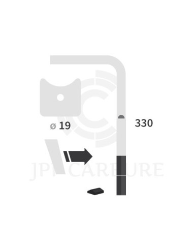 Dent de herse rotative droite 2 plaquettes carbure, fixation rapide Cultimix.