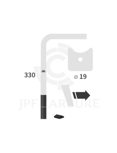 Dent de herse rotative gauche 2 plaquettes carbure, fixation rapide Cultimix.