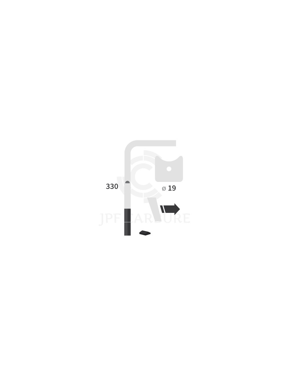 Dent de herse rotative gauche 2 plaquettes carbure, fixation rapide Cultimix.