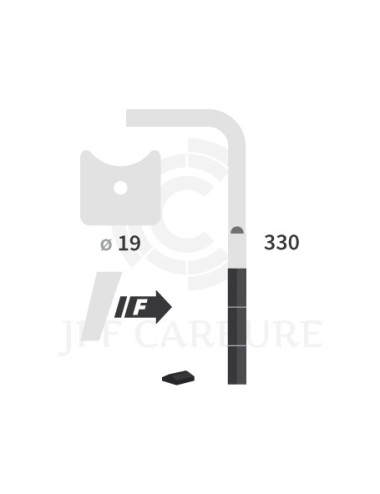 Dent de herse rotative droite 3 plaquettes carbure, fixation rapide Cultimix fuyante.