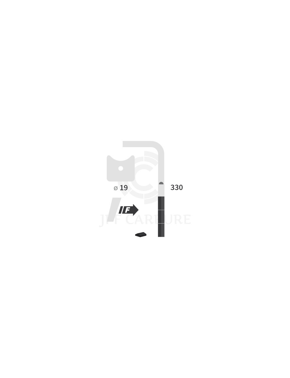 Dent de herse rotative droite 3 plaquettes carbure, fixation rapide Cultimix fuyante.