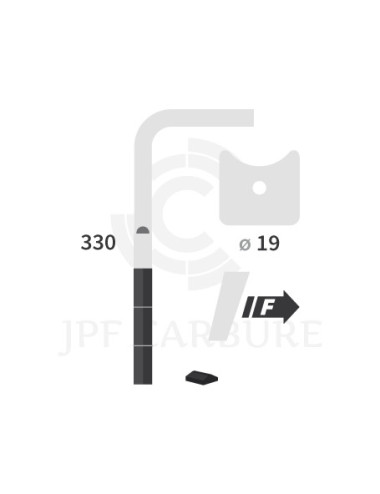 Dent de herse rotative gauche 3 plaquettes carbure, fixation rapide Cultimix fuyante.
