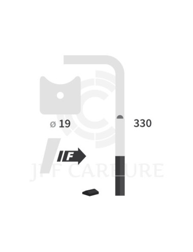 Dent de herse rotative droite 2 plaquettes carbure, fixation rapide Cultimix fuyante.