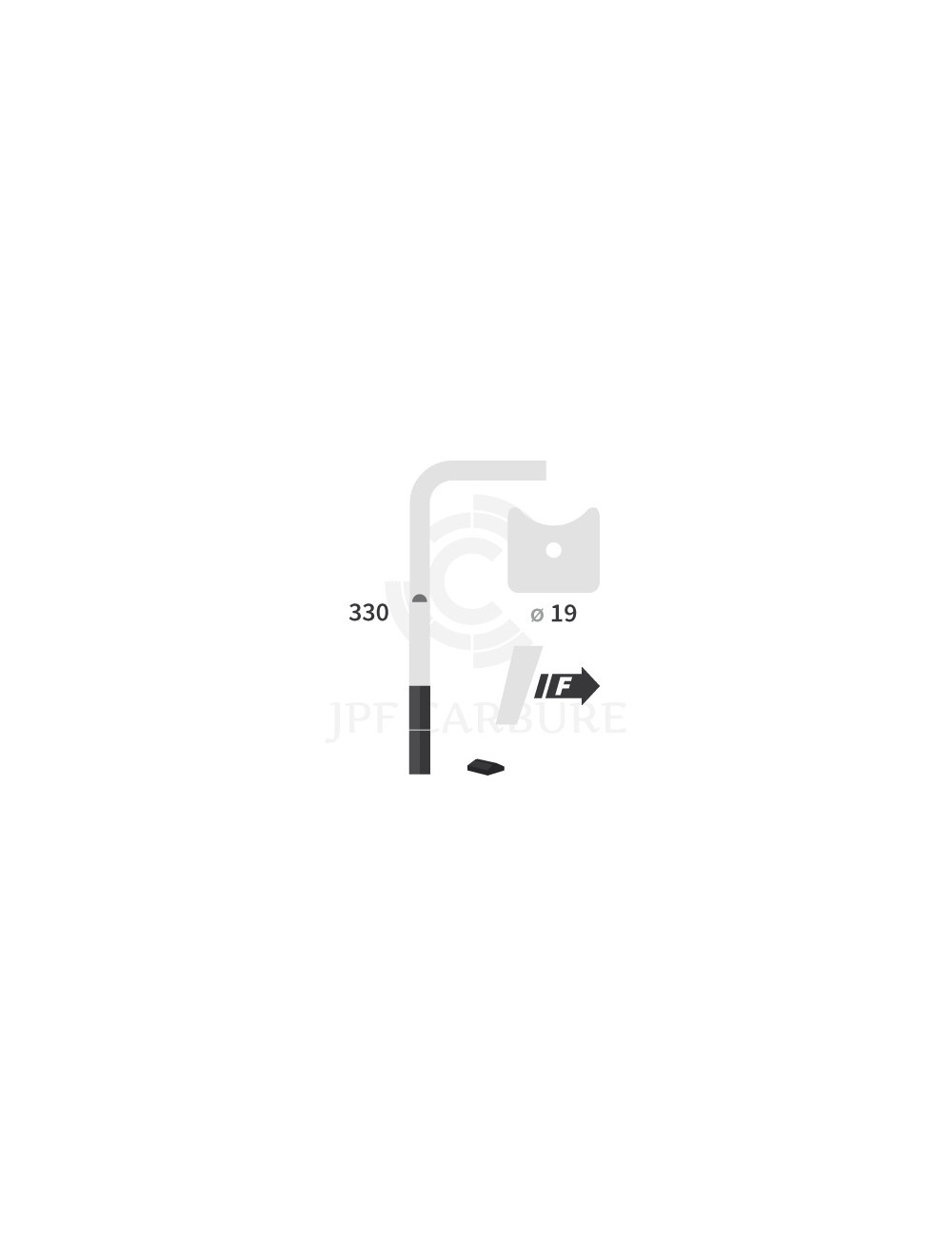 Dent de herse rotative gauche 2 plaquettes carbure, fixation rapide Cultimix fuyante.