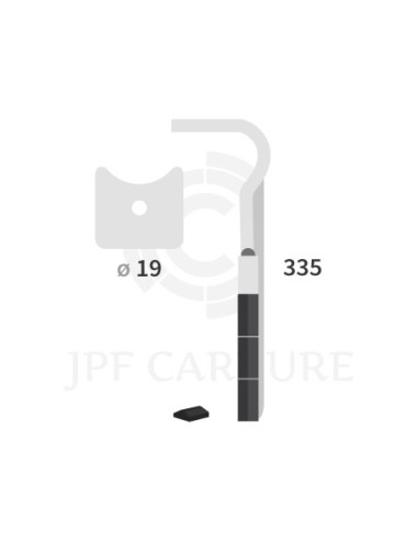 Dent de herse rotative droite 3 plaquettes carbure, fixation rapide Cultimix KE Super.