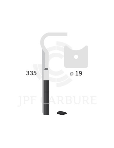 Dent de herse rotative gauche 3 plaquettes carbure, fixation rapide Cultimix KE Super.