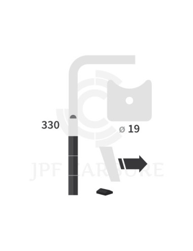 Dent de herse rotative gauche 3 plaquettes carbure, fixation rapide Cultimix large.