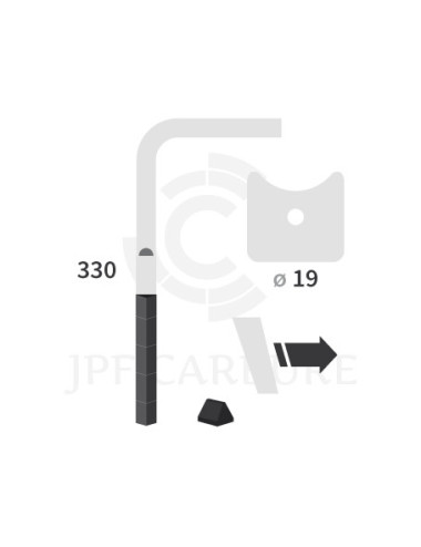 Dent de herse rotative gauche 3 plaquettes carbure triangulaires, fixation rapide Cultimix large.