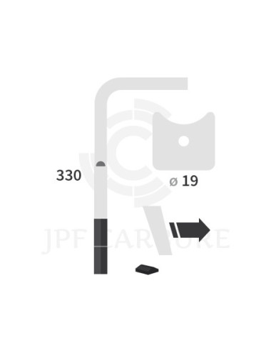Dent de herse rotative gauche 2 plaquettes carbure, fixation rapide Cultimix large.