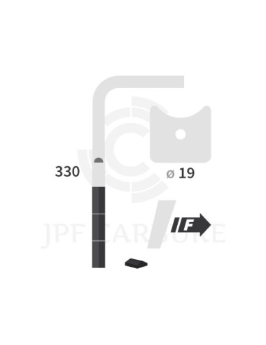 Dent de herse rotative gauche 3 plaquettes carbure, fixation rapide Cultimix large fuyante.