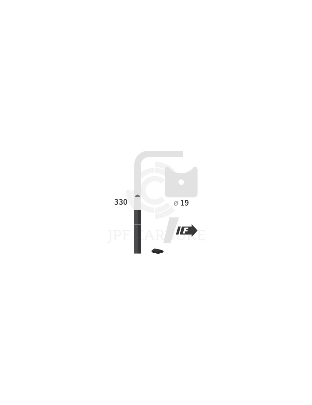 Dent de herse rotative gauche 3 plaquettes carbure, fixation rapide Cultimix large fuyante.