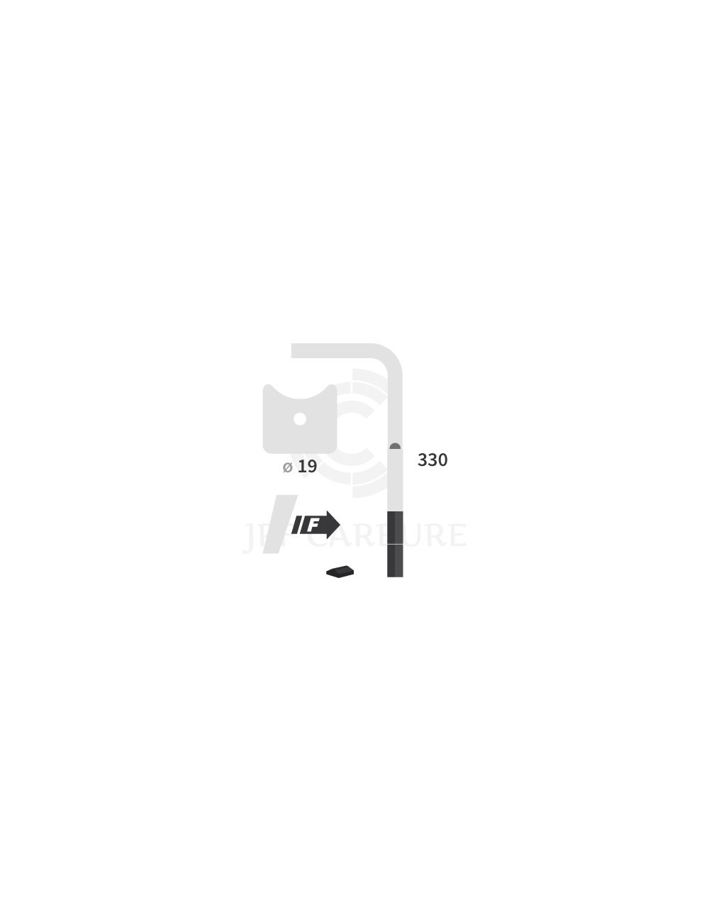 Dent de herse rotative droite 2 plaquettes carbure, fixation rapide Cultimix large fuyante.