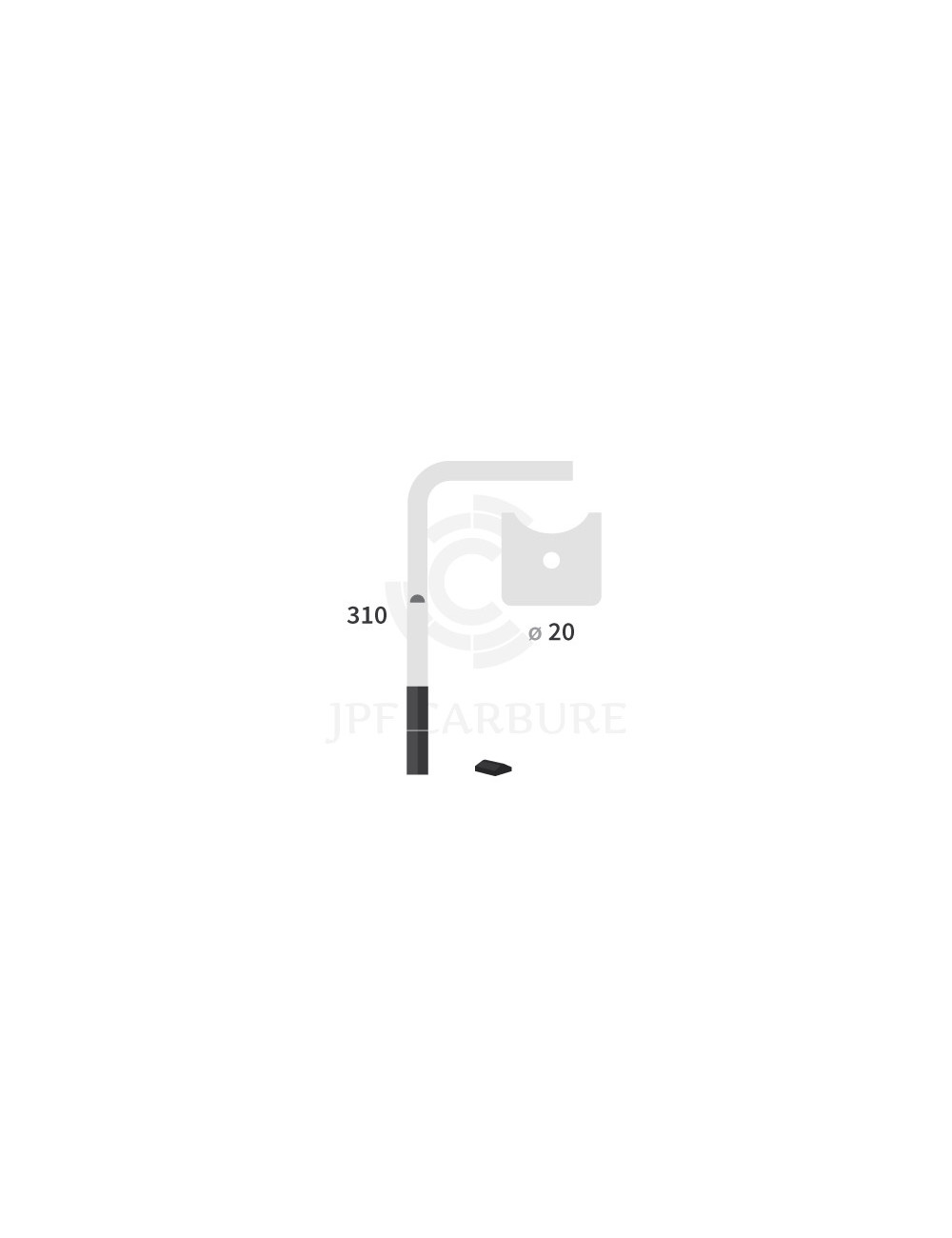 Dent de herse rotative gauche 2 plaquettes carbure, fixation rapide.