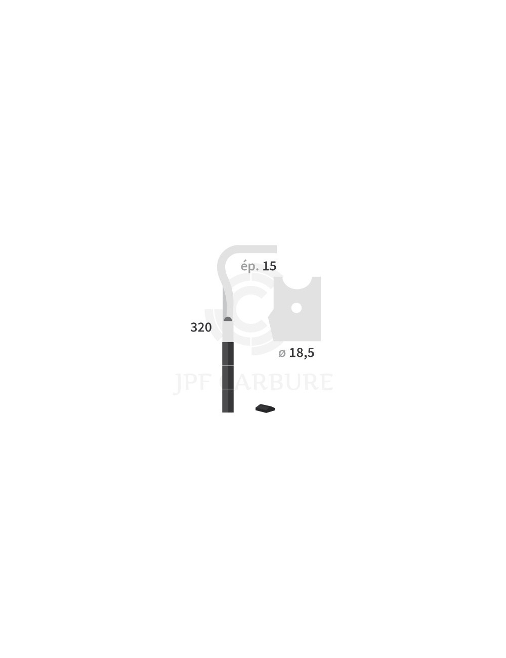 Dent de herse rotative gauche 3 plaquettes carbure, fixation rapide Advance.