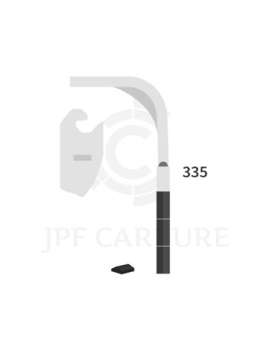 Dent de herse rotative droite 3 plaquettes carbure, fixation rapide Zirkon 10.