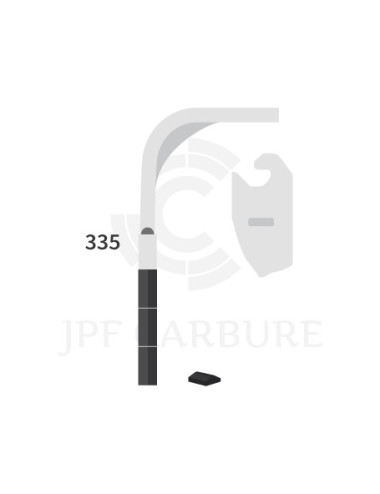 Dent de herse rotative gauche 3 plaquettes carbure, fixation rapide Zirkon 10.