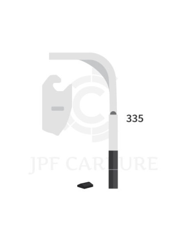 Dent de herse rotative droite 2 plaquettes carbure, fixation rapide Zirkon 10.