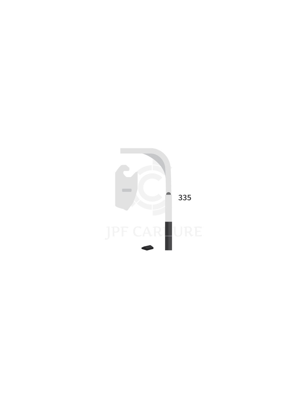 Dent de herse rotative droite 2 plaquettes carbure, fixation rapide Zirkon 10.