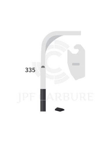 Dent de herse rotative gauche 2 plaquettes carbure, fixation rapide Zirkon 10.