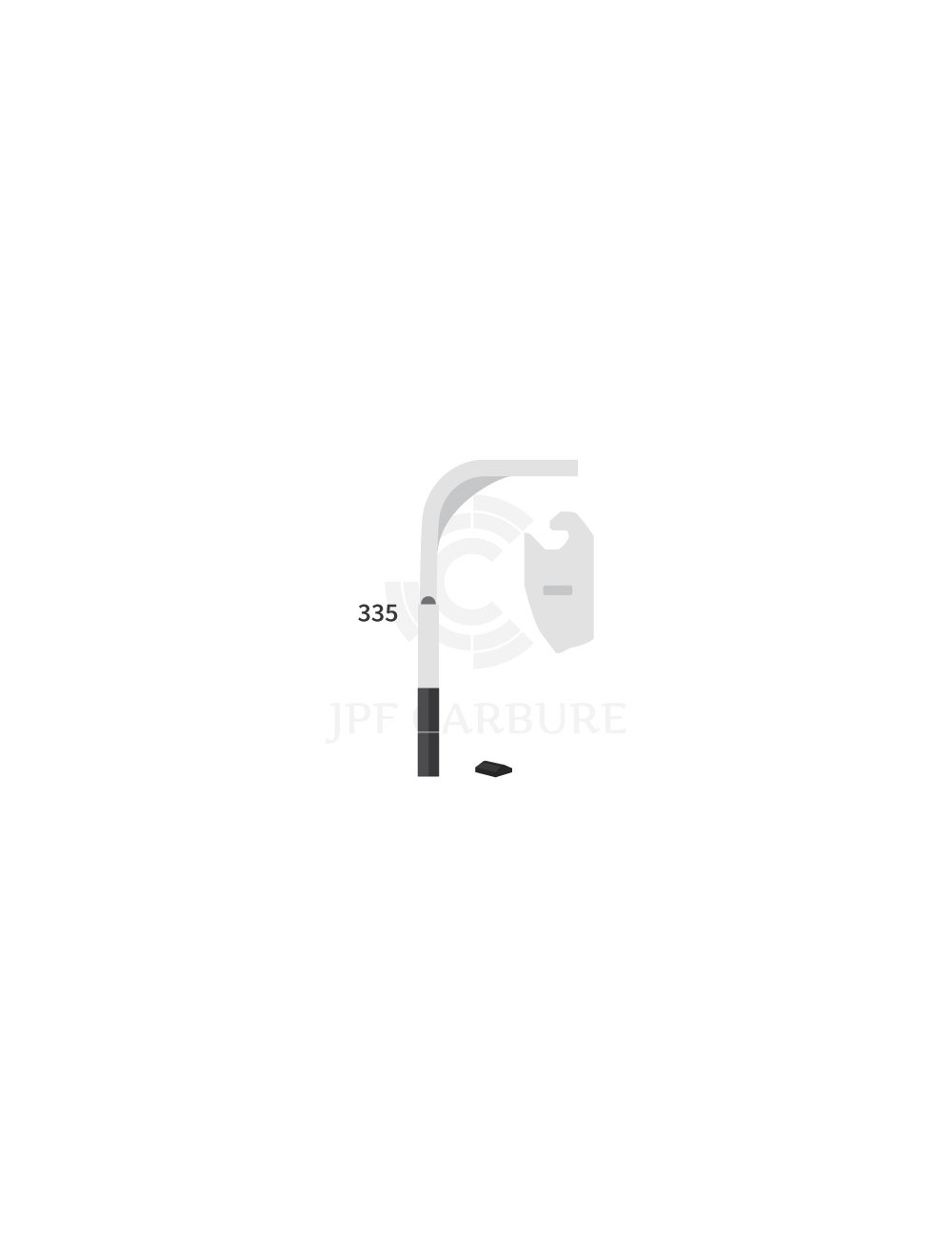 Dent de herse rotative gauche 2 plaquettes carbure, fixation rapide Zirkon 10.