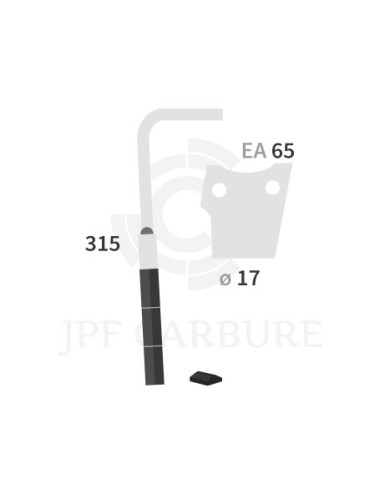 Dent de herse rotative gauche 3 plaquettes carbure PKE VKE KG30.