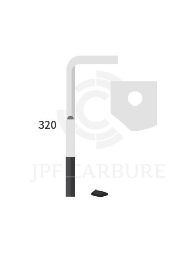 Dent de herse rotative gauche 2 plaquettes carbure, fixation rapide