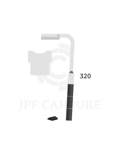 Dent de herse rotative droite 3 plaquettes carbure, fixation rapide.