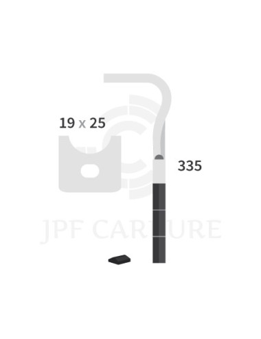 Dent de herse rotative droite 3 plaquettes carbure, fixation rapide, perçage 19 x 25.