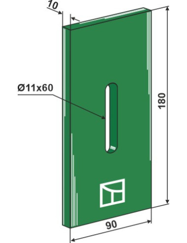 Racloir plastique Greenflex pour rouleaux packer