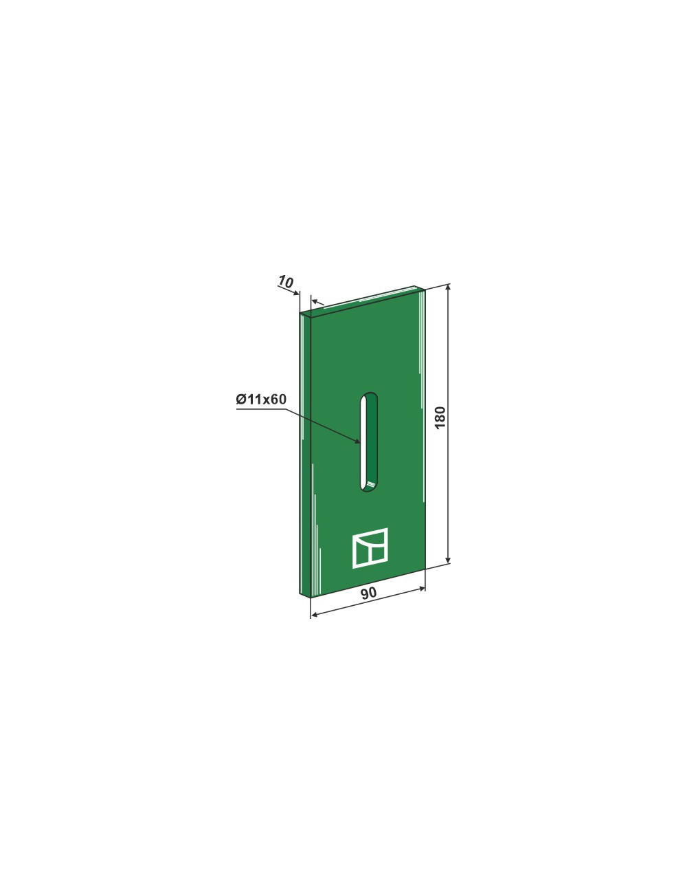 Racloir plastique Greenflex pour rouleaux packer