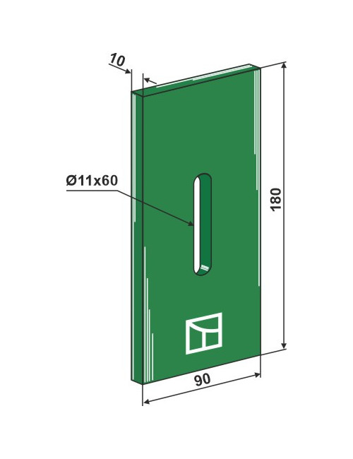 Racloir plastique Greenflex pour rouleaux packer